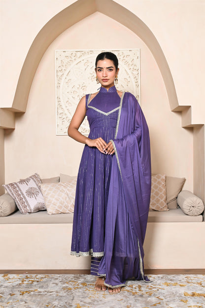 Mishka lurex anarkali set