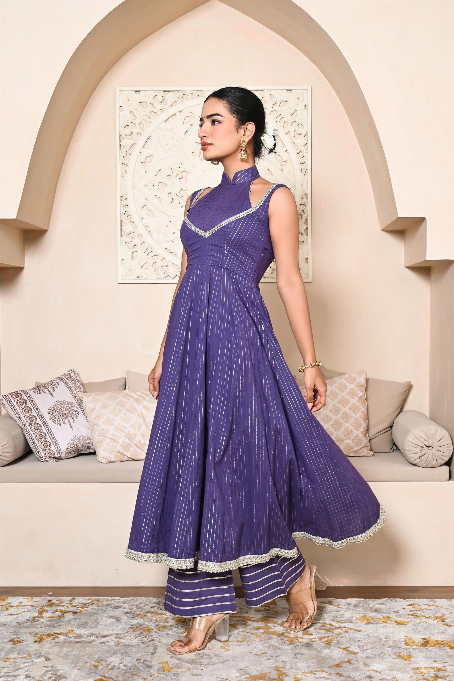 Mishka lurex anarkali set