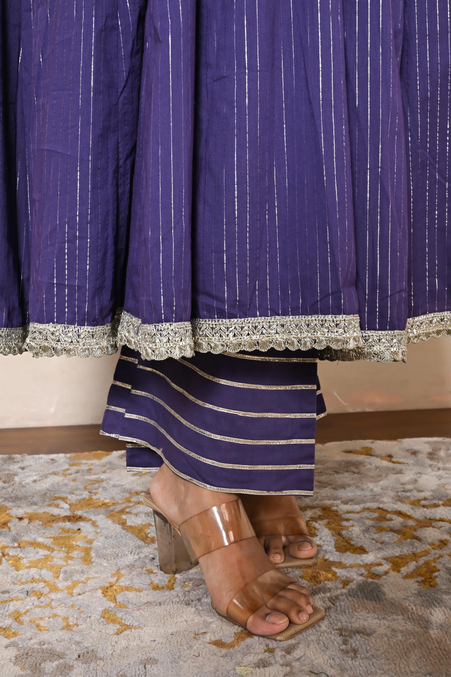 Mishka lurex anarkali set