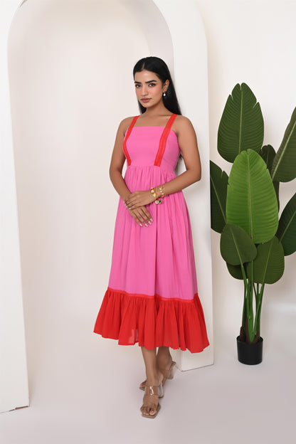Candy floss cotton dress