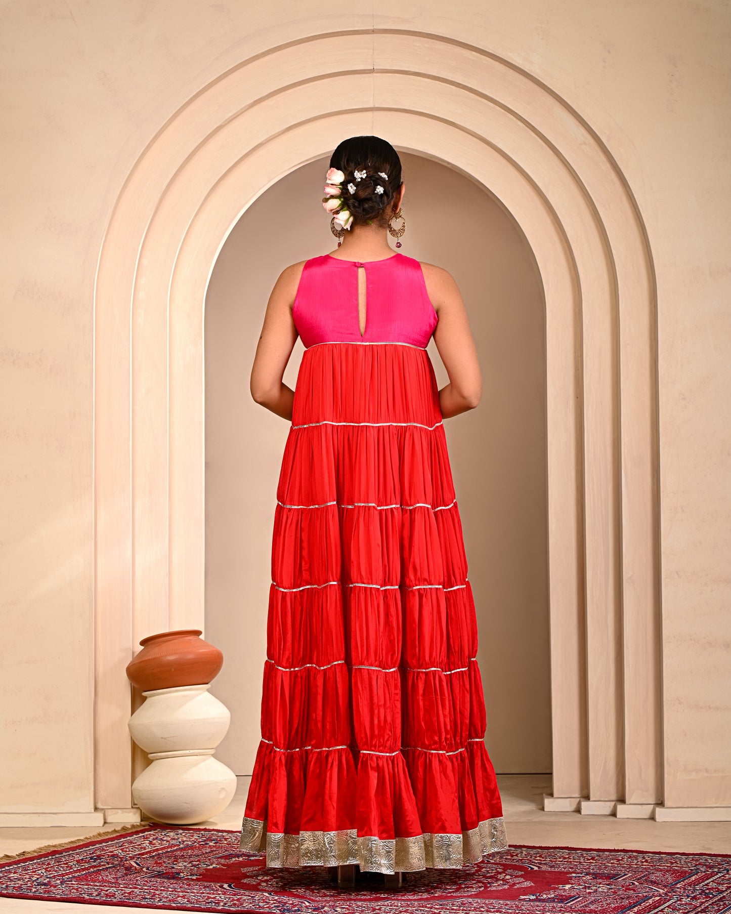 Aaradhya Tiered Anarkali Set