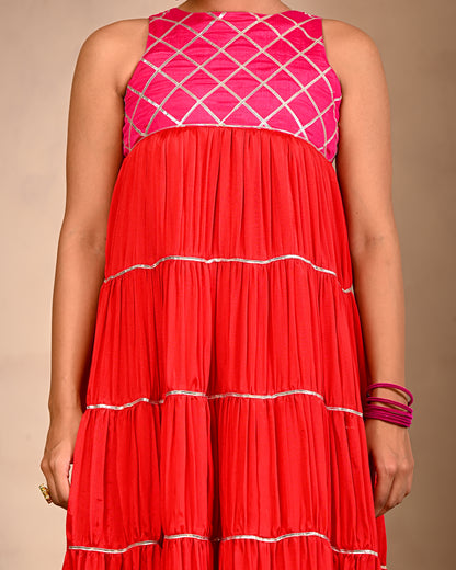 Aaradhya Tiered Anarkali Set