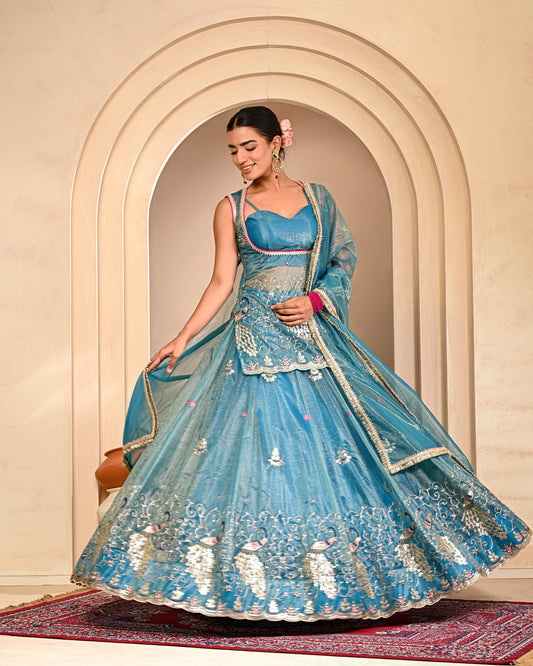 Brinda Embroidered Lehanga Set