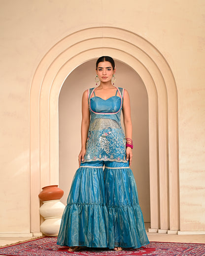 Eeshani Embroidered Garara Set