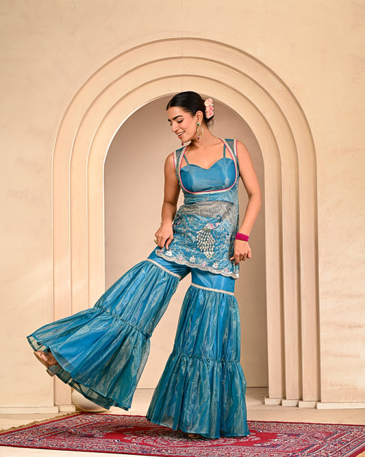 Eeshani Embroidered Garara Set