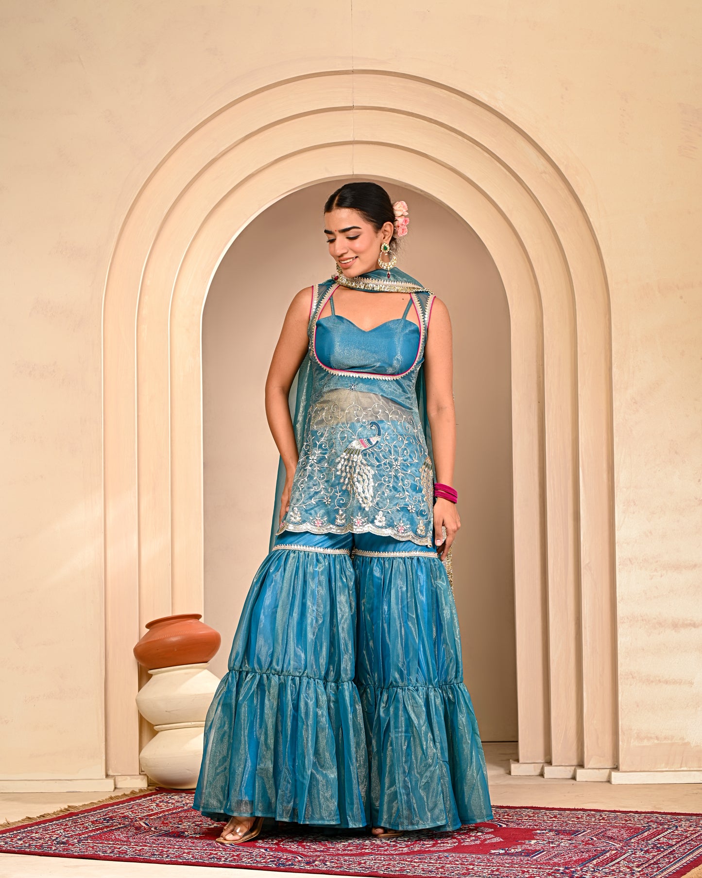 Eeshani Embroidered Garara Set