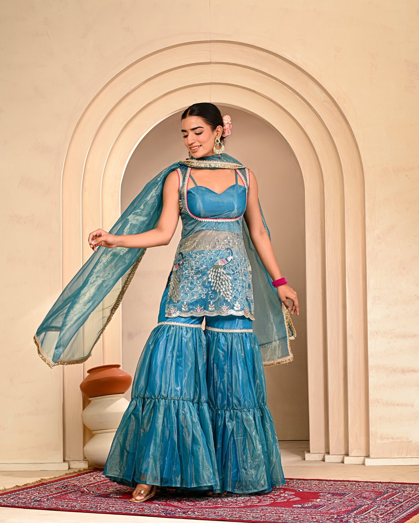 Eeshani Embroidered Garara Set