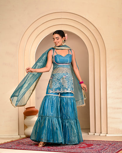 Eeshani Embroidered Garara Set