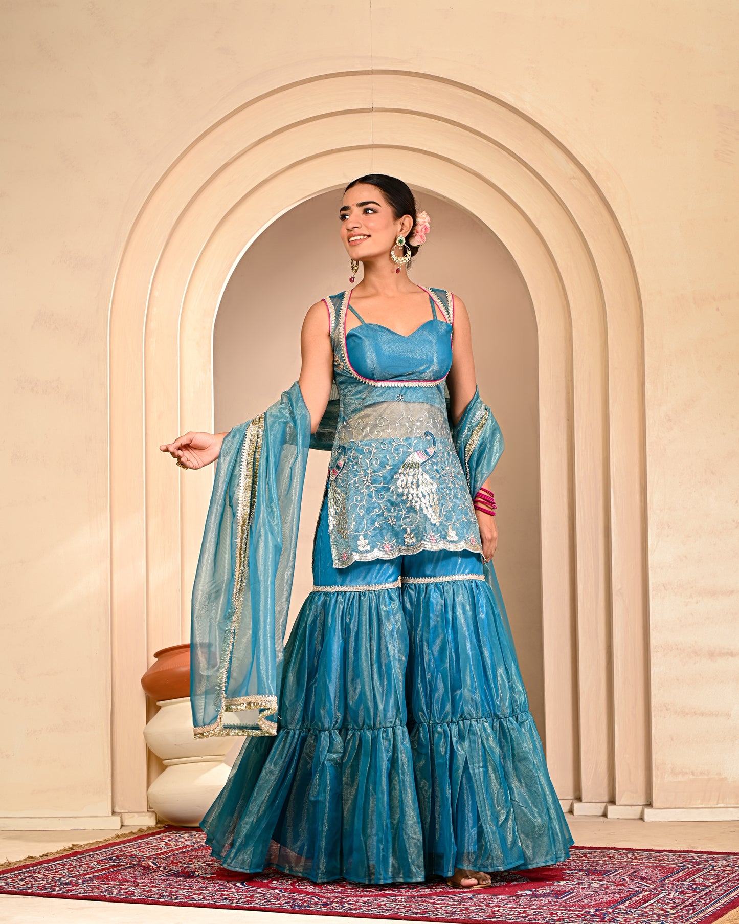 Eeshani Embroidered Garara Set