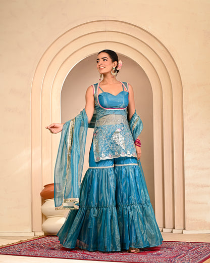Eeshani Embroidered Garara Set