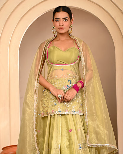 Baisakhi Embroidered Lehanga Set