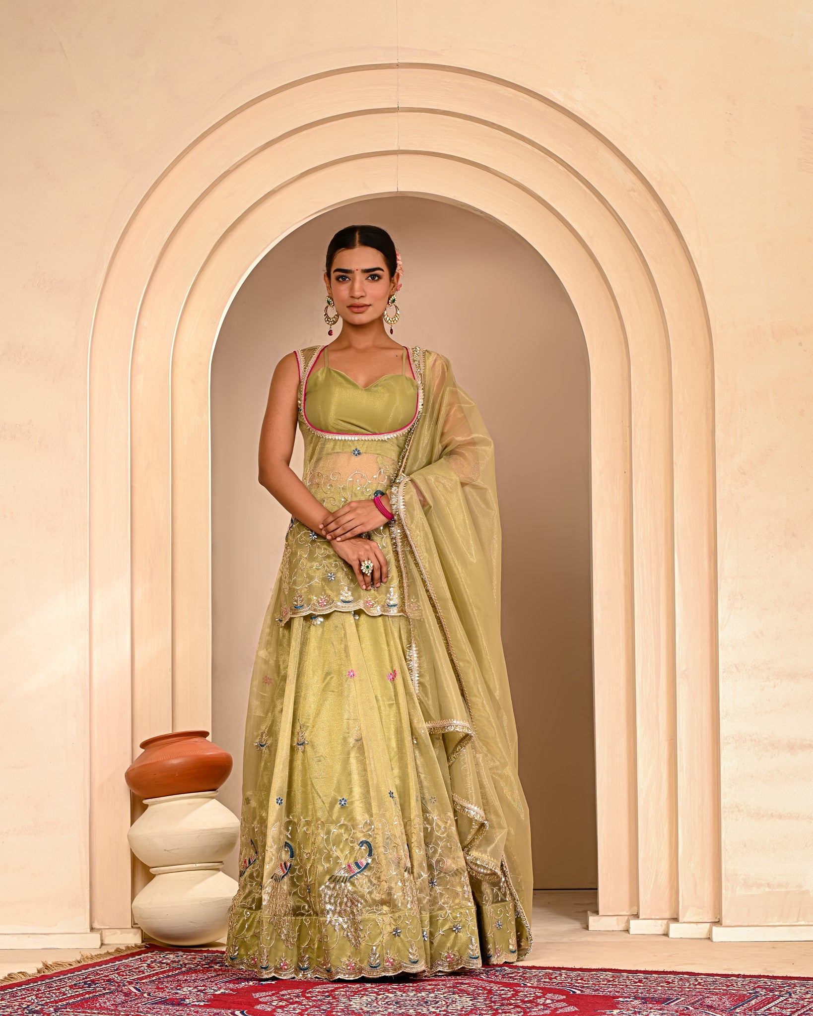 Baisakhi Embroidered Lehanga Set