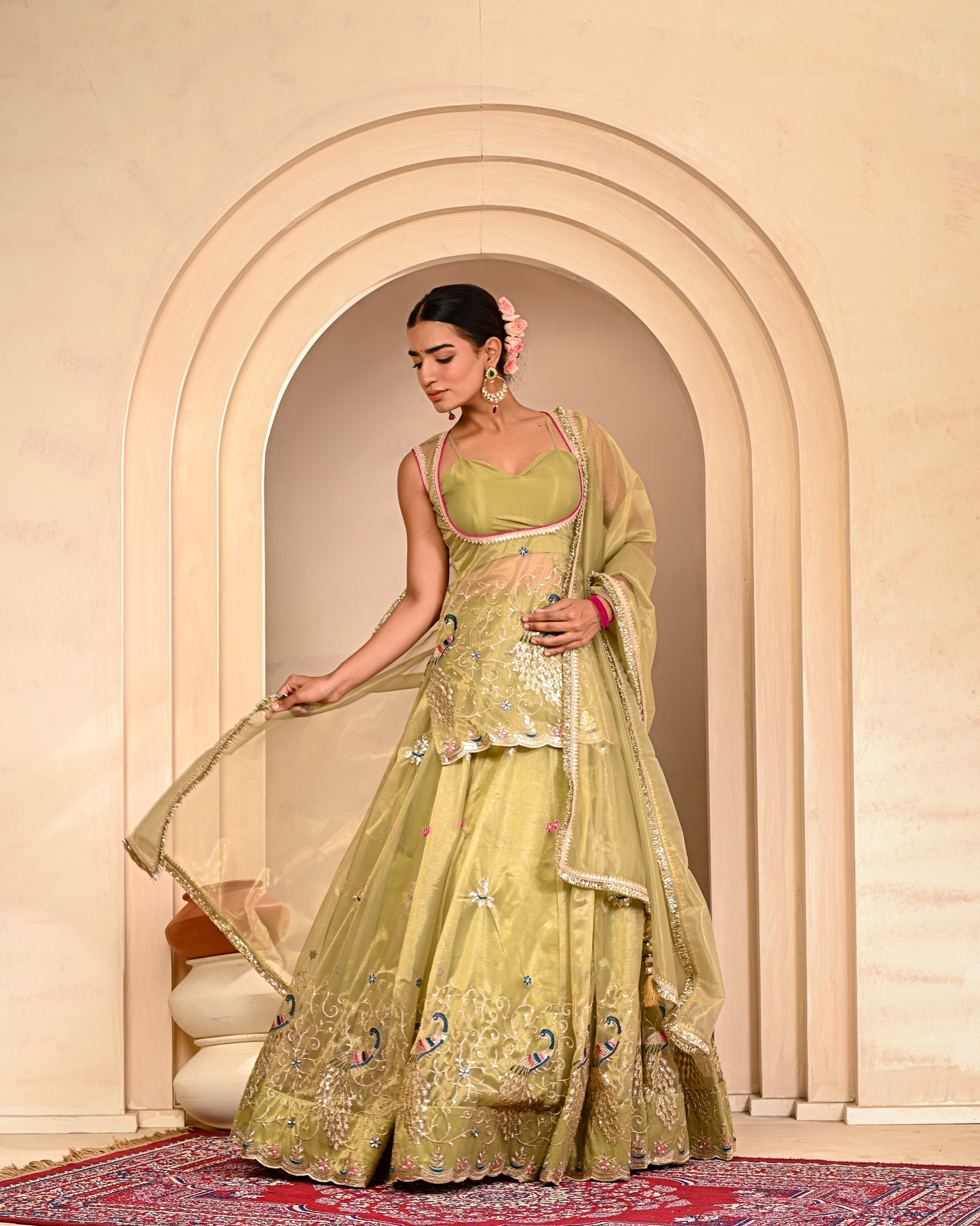 Baisakhi Embroidered Lehanga Set
