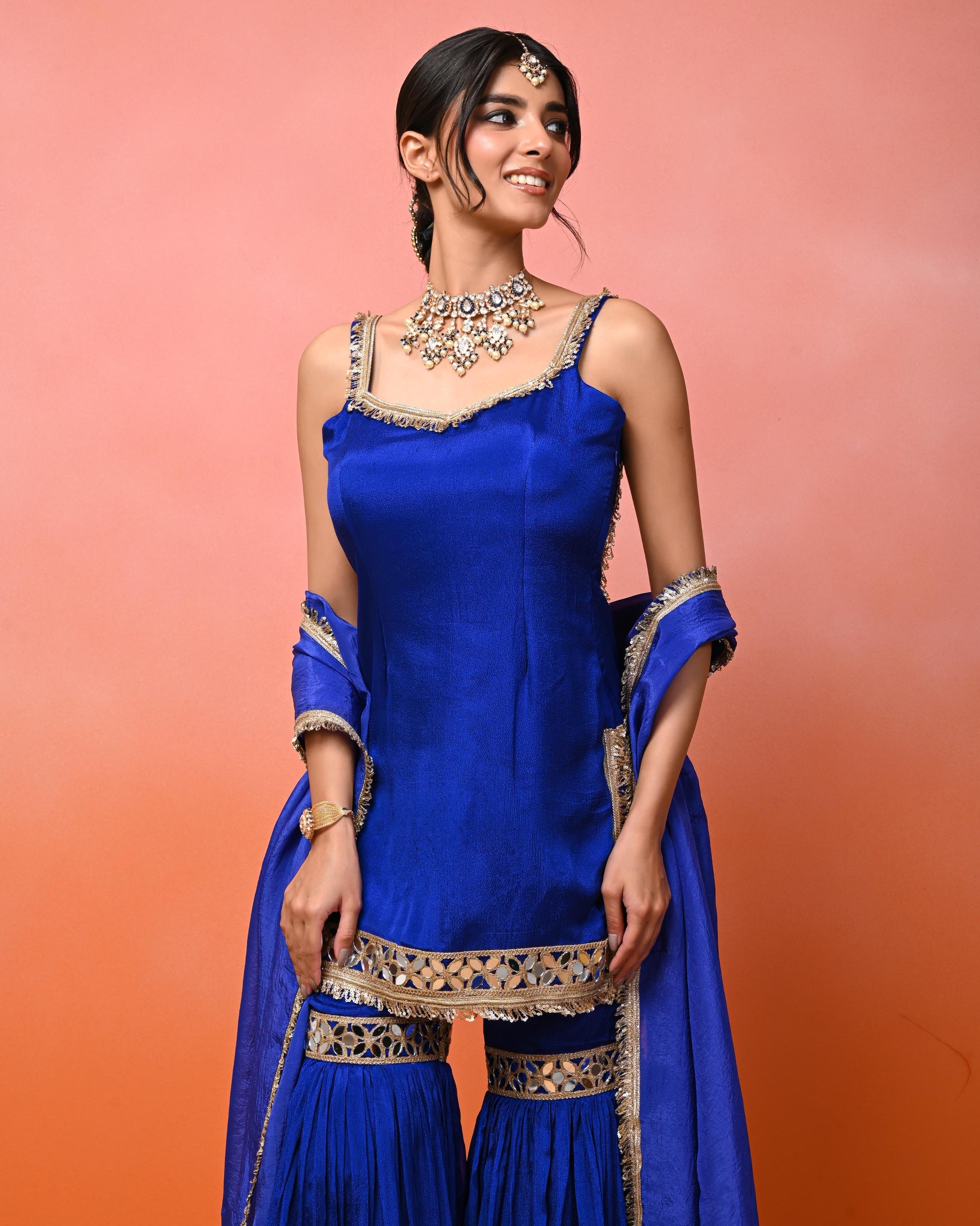 Eknoor Chinon Aaina Garara Set