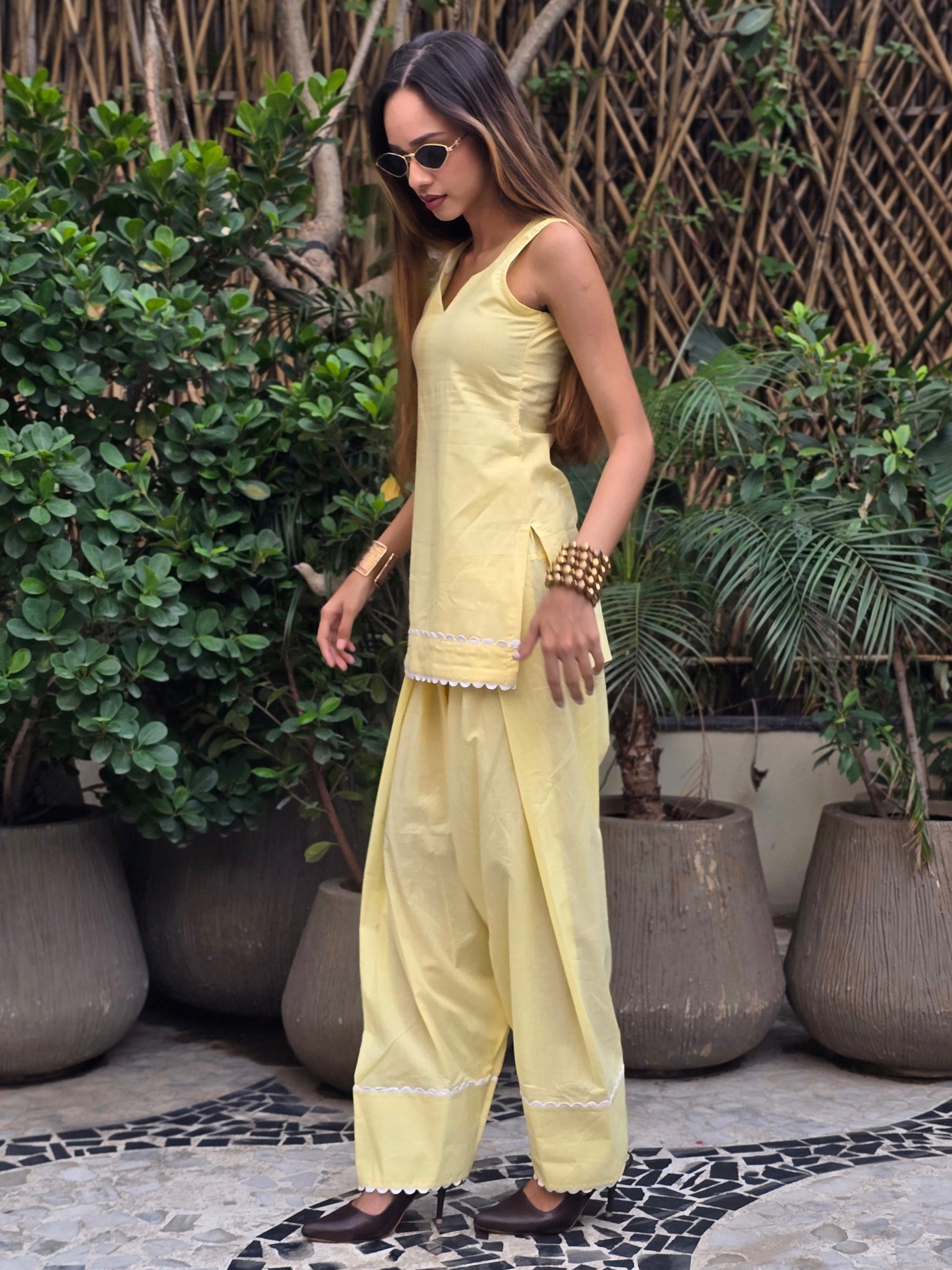 Geet kurta with farshi salwar set