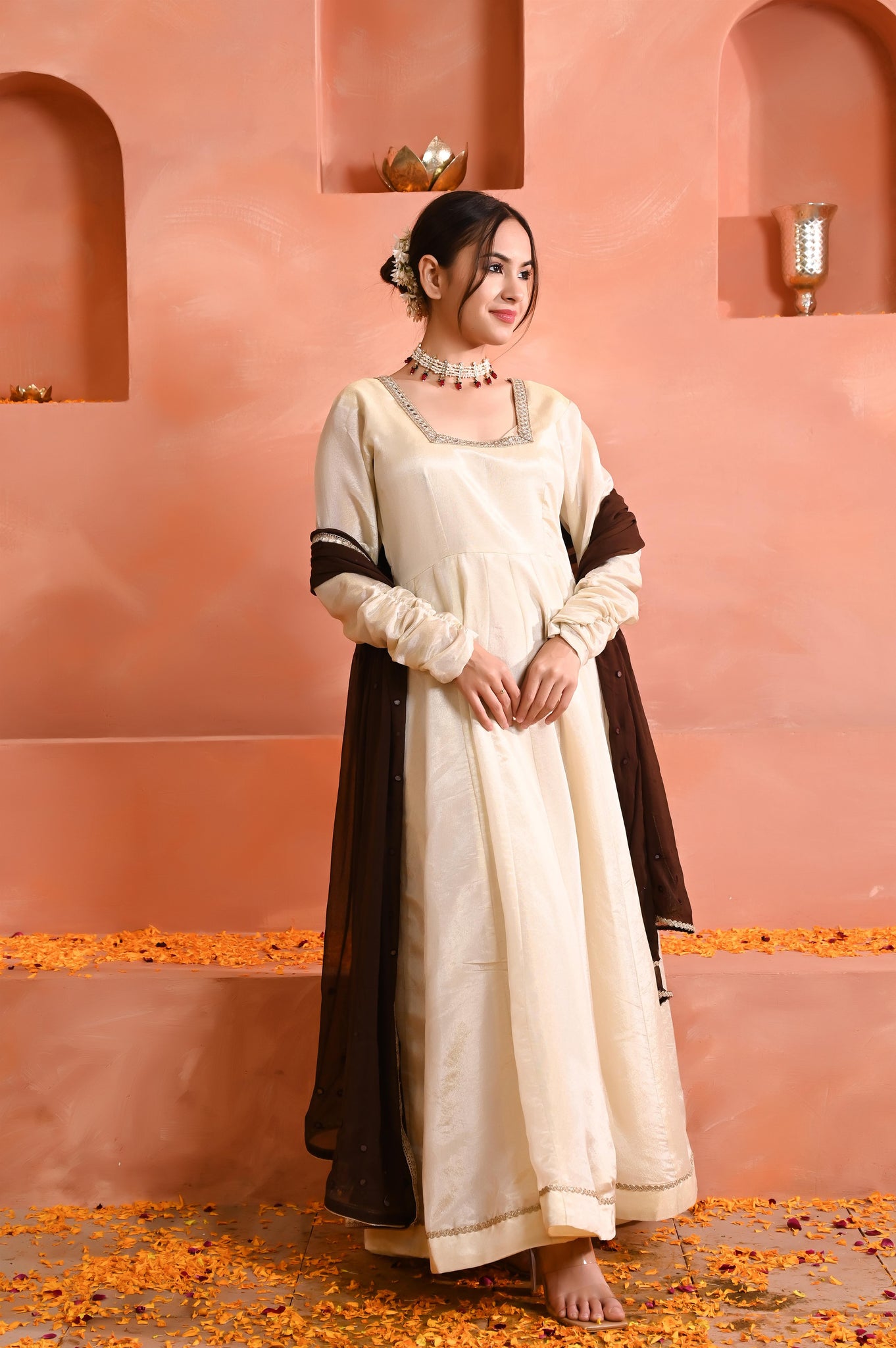 Trisha tissue anarkali set