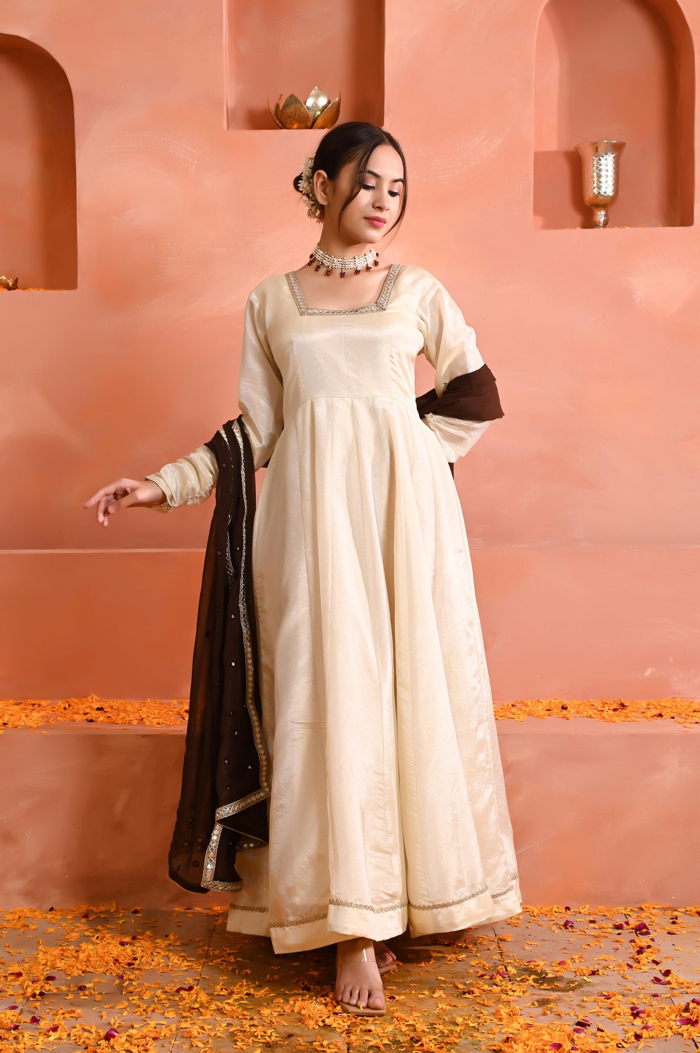 Trisha tissue anarkali set