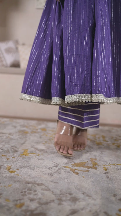 Mishka lurex anarkali set