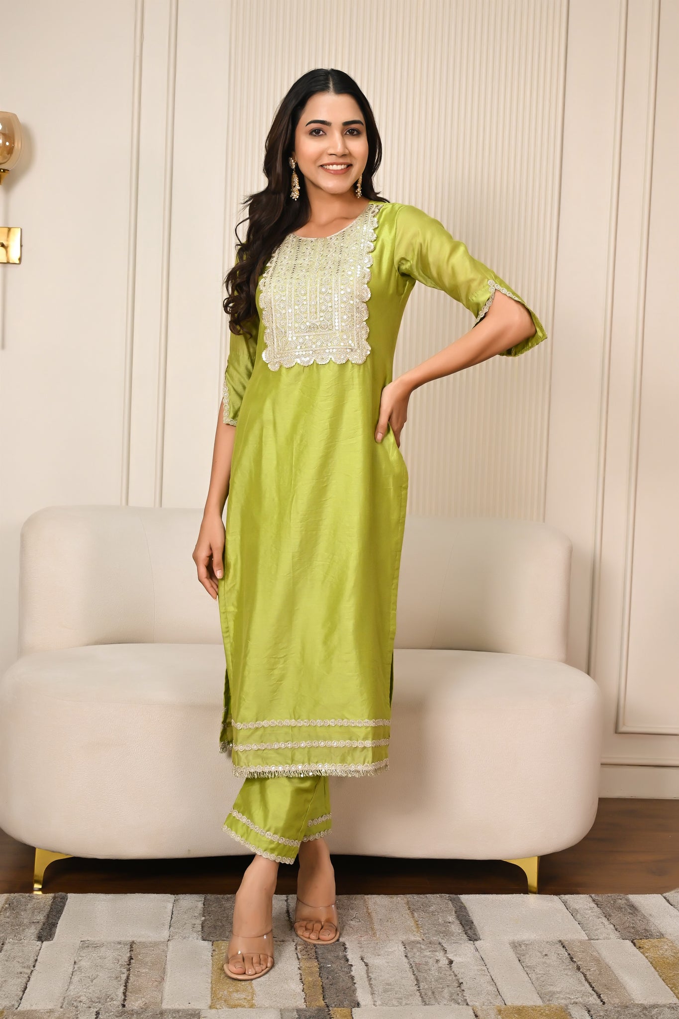Marvika chanderi suit set