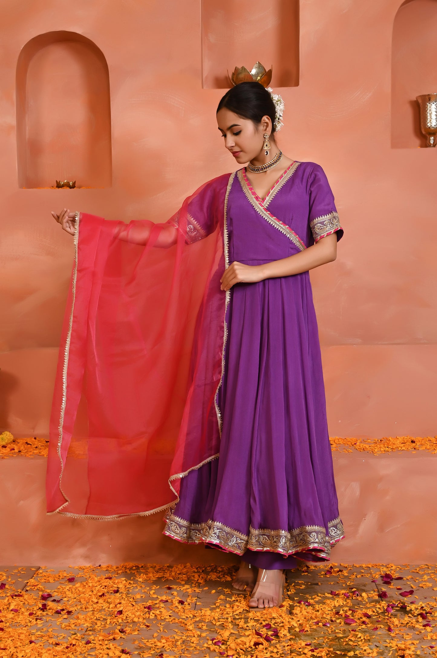 Dhriti chinon anarkali set