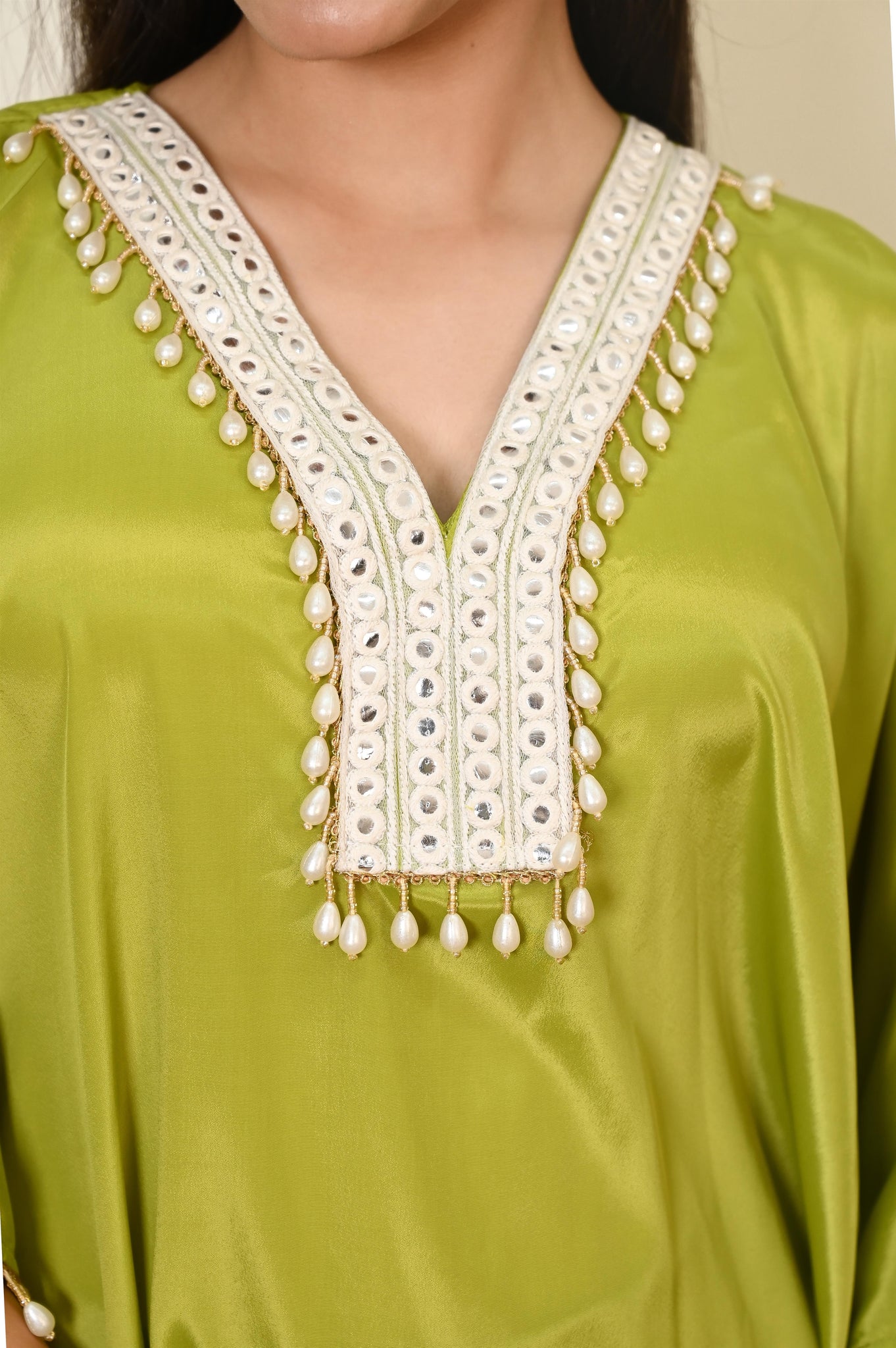 Jiya green kaftan set