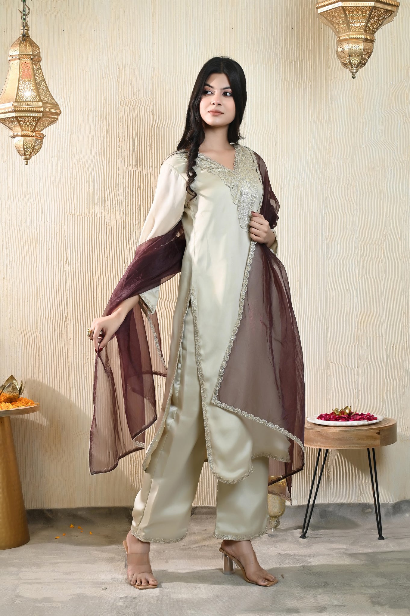 Hita satin kurta set