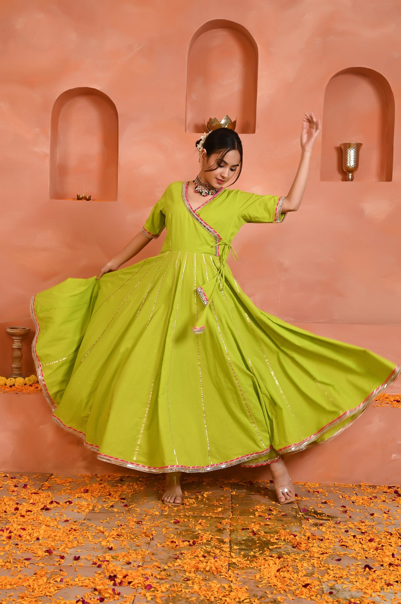 Lavanya cotton anarkali set