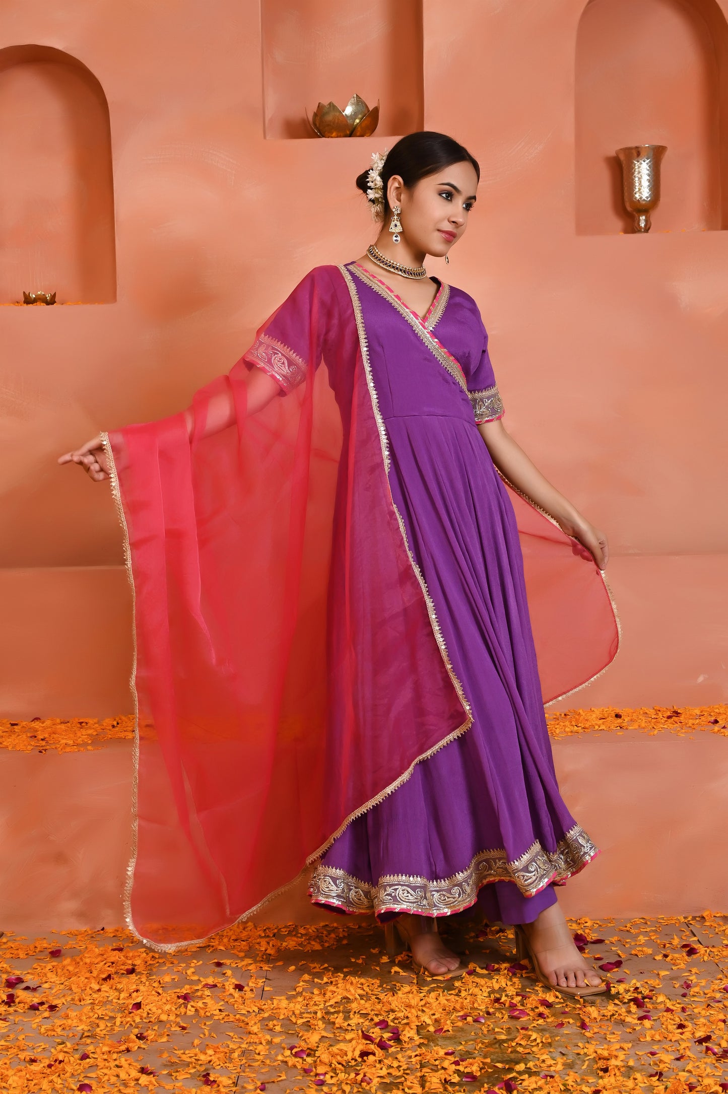Dhriti chinon anarkali set