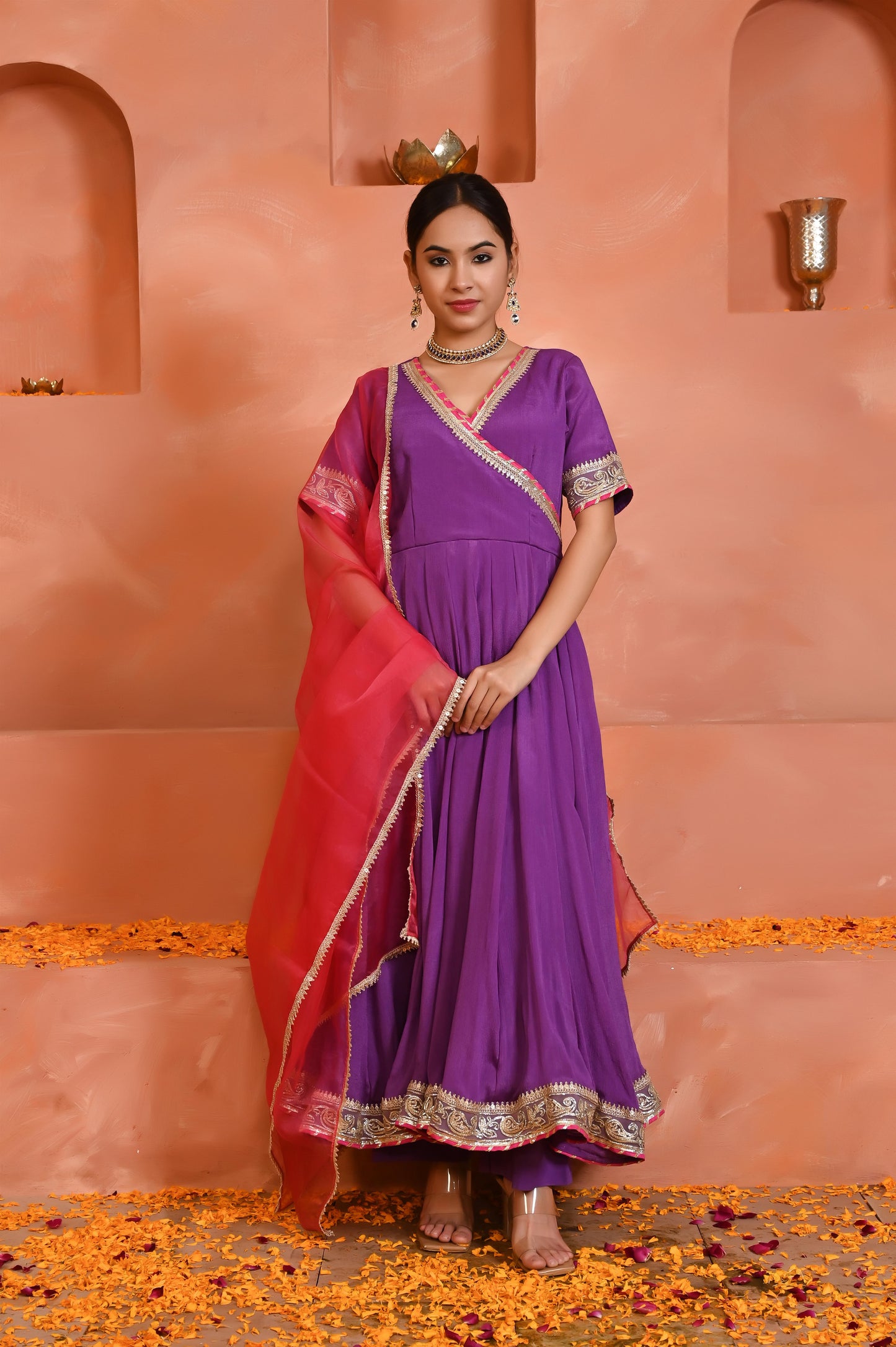 Dhriti chinon anarkali set