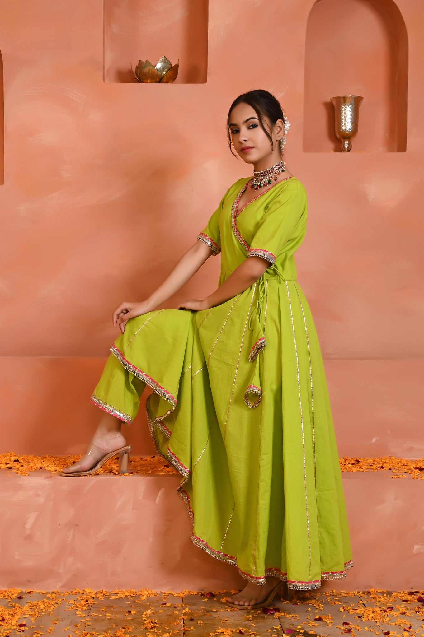 Lavanya cotton anarkali set