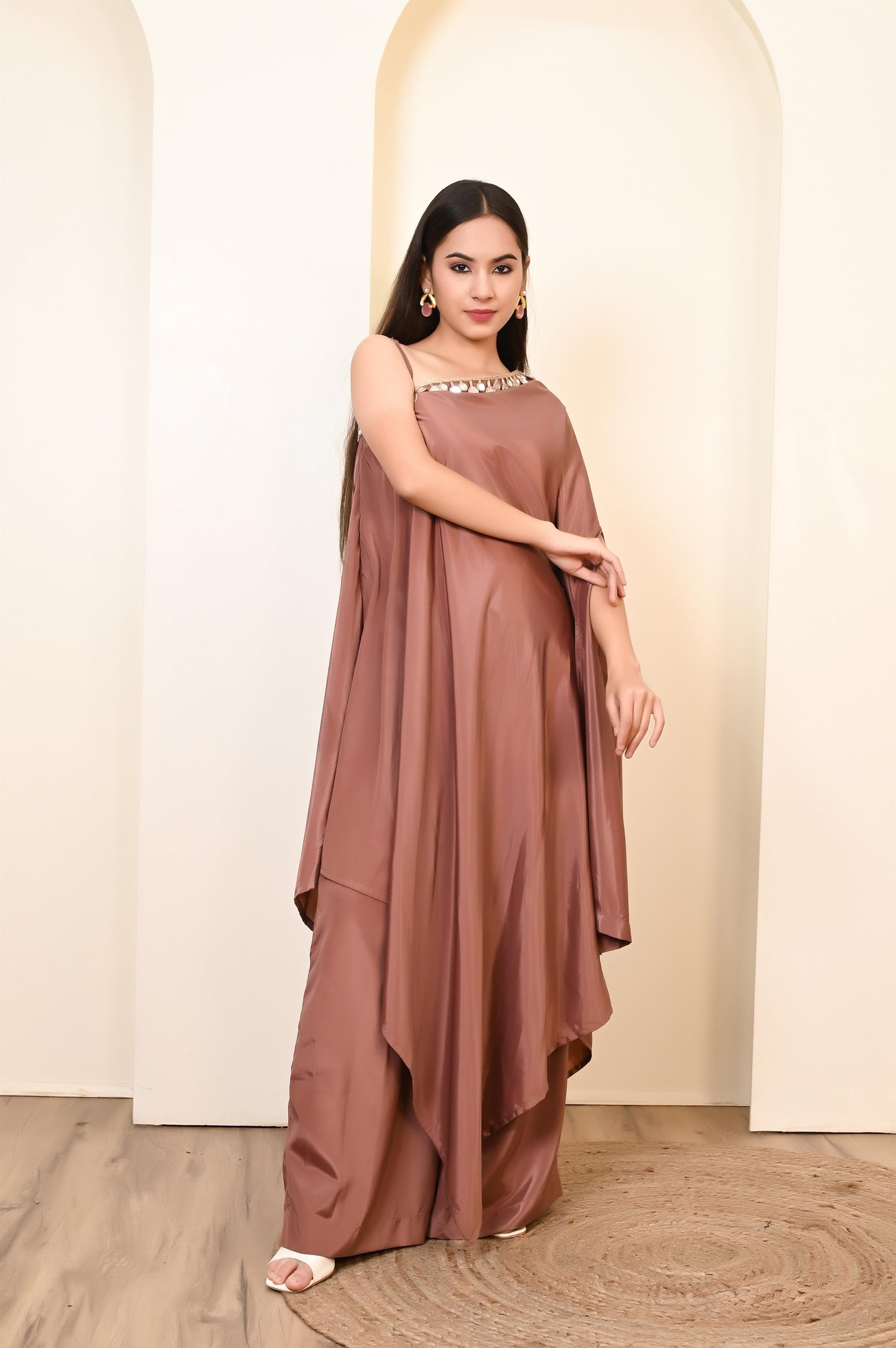 Manya one shoulder kaftan set