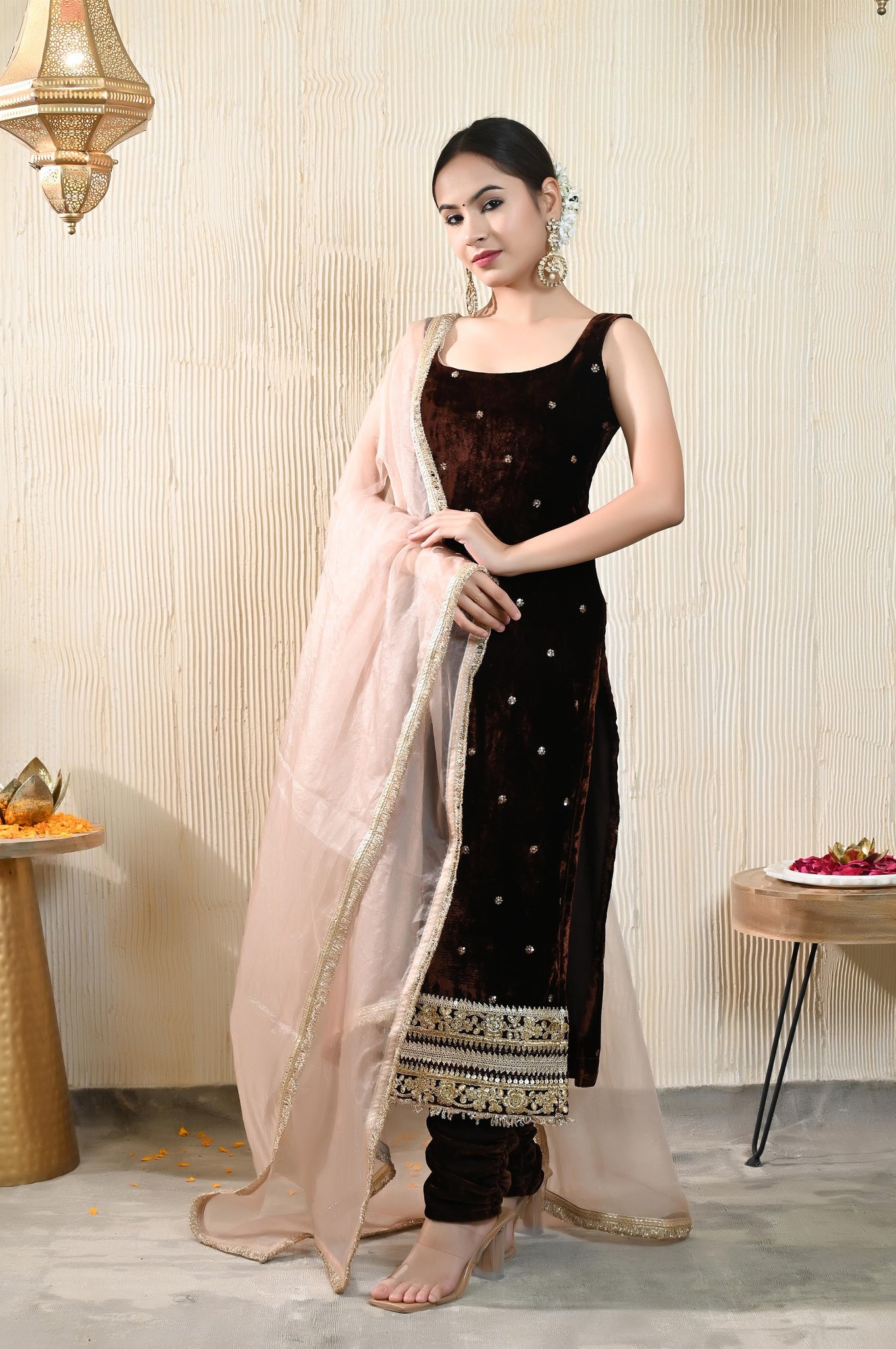 Aashvi velvet kurta set
