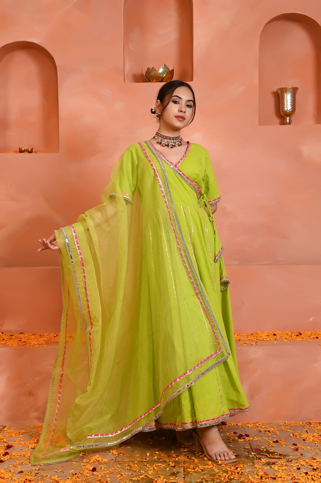 Lavanya cotton anarkali set