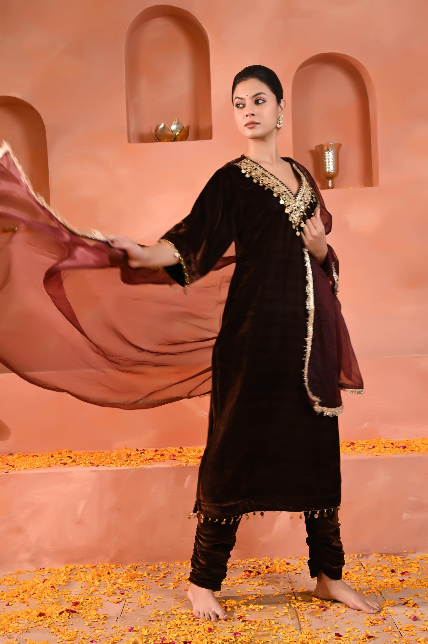 Eesha velvet kurta set
