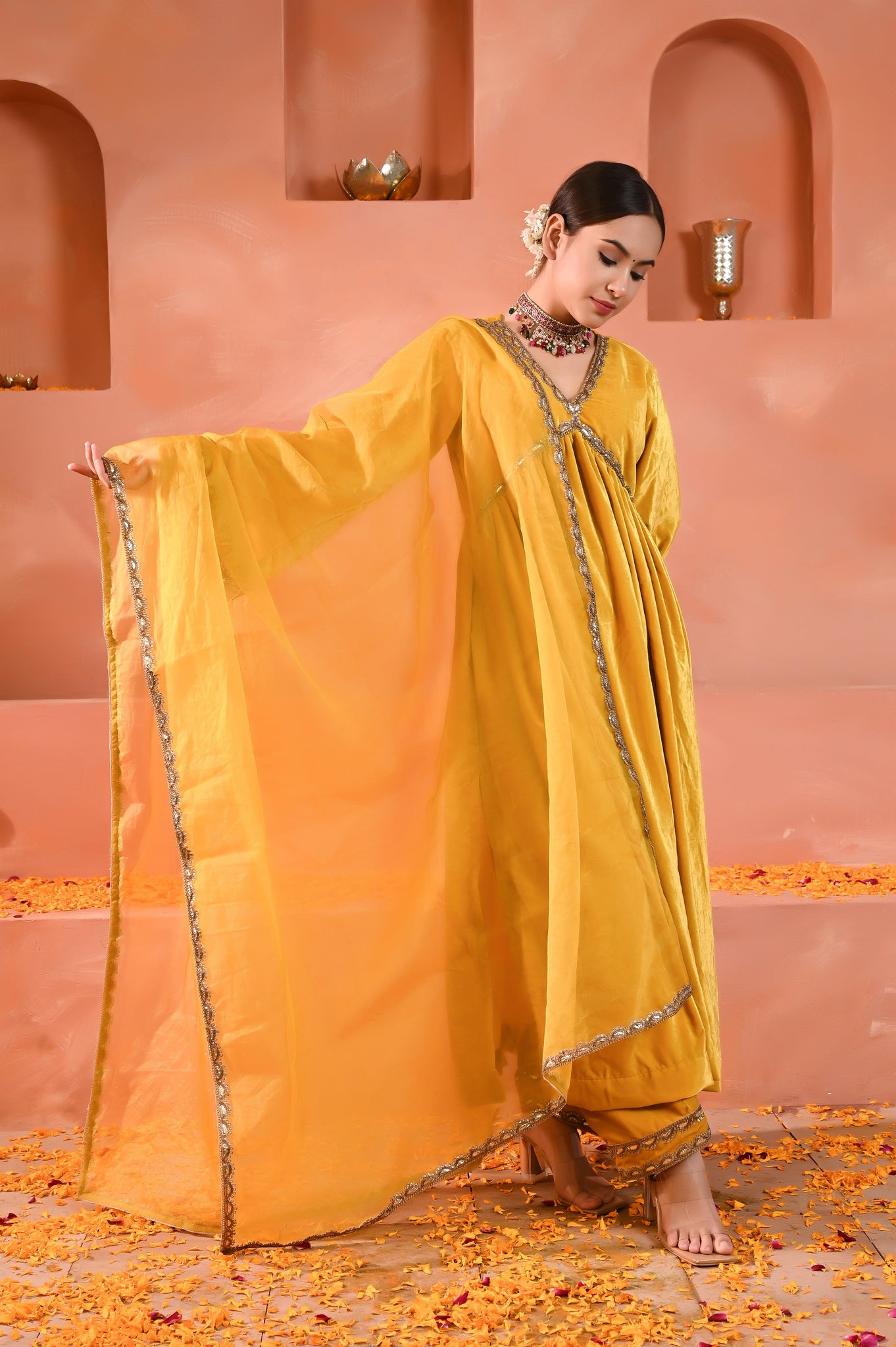 Daksha velvet kurta set