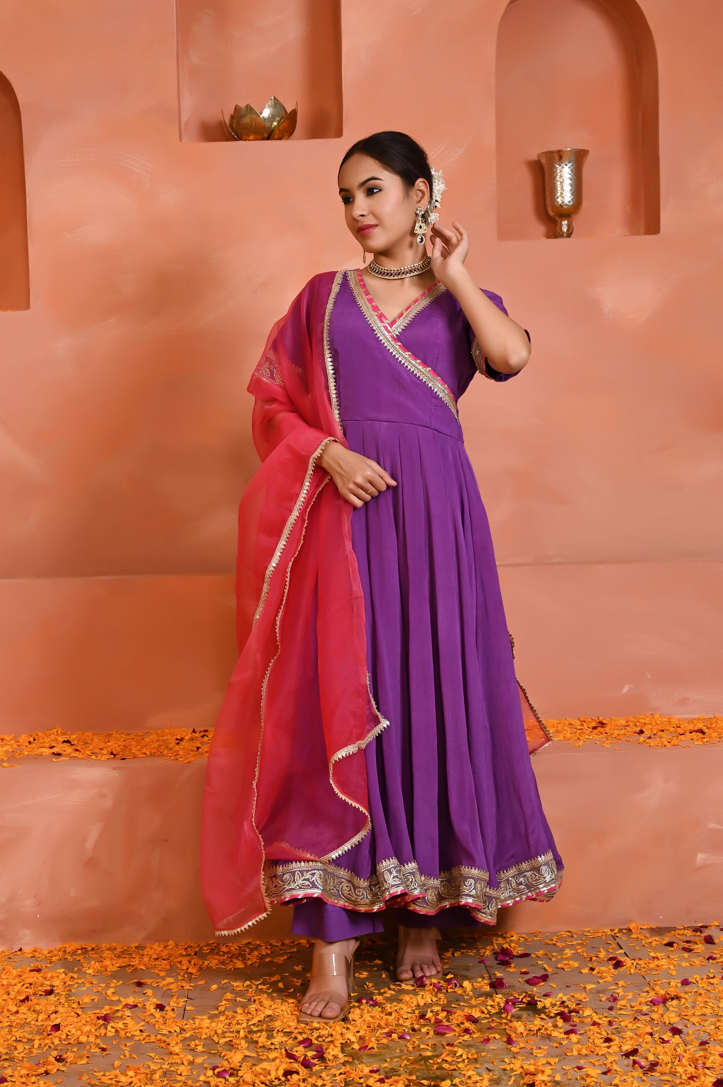 Dhriti chinon anarkali set