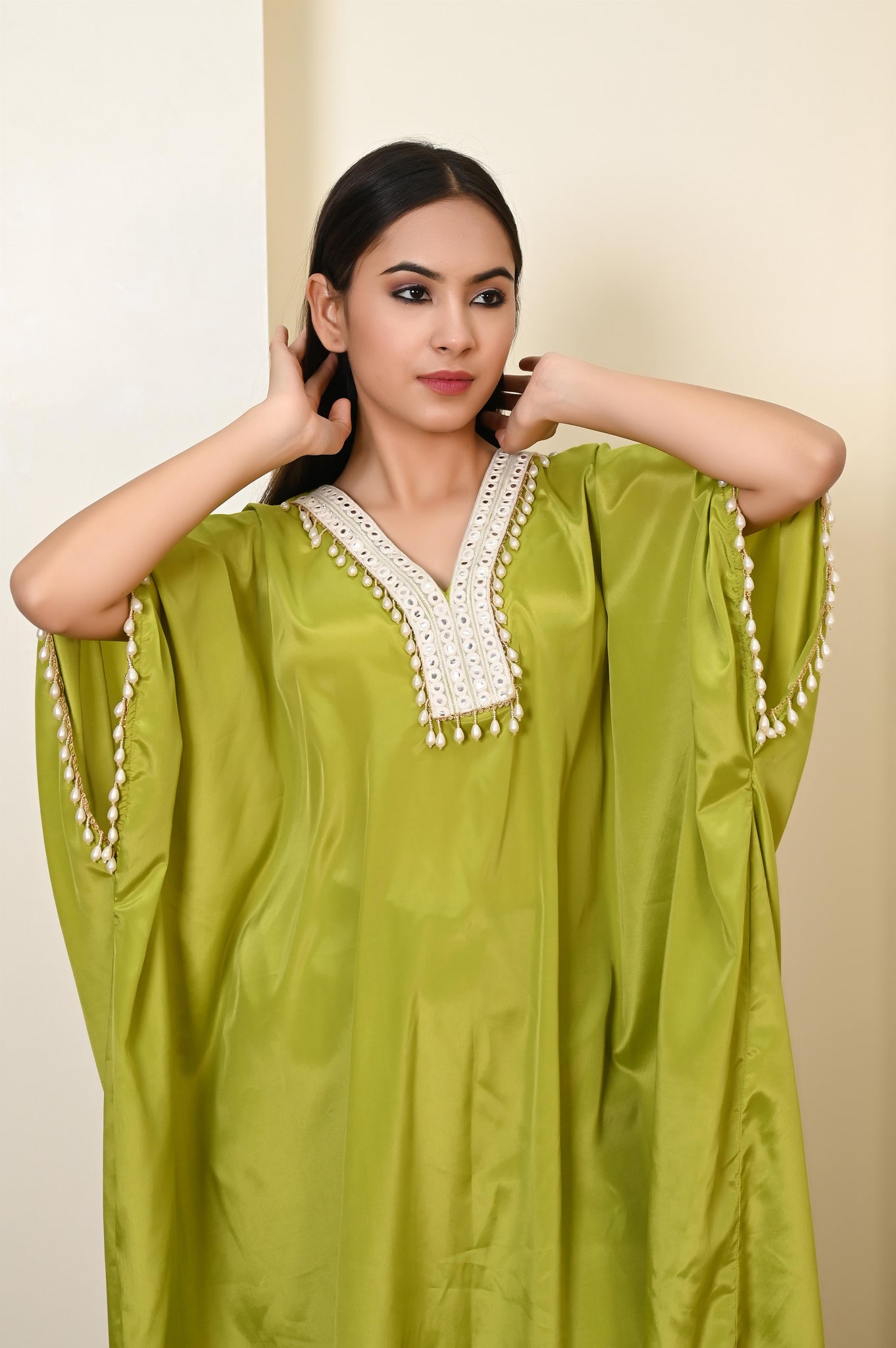 Jiya green kaftan set