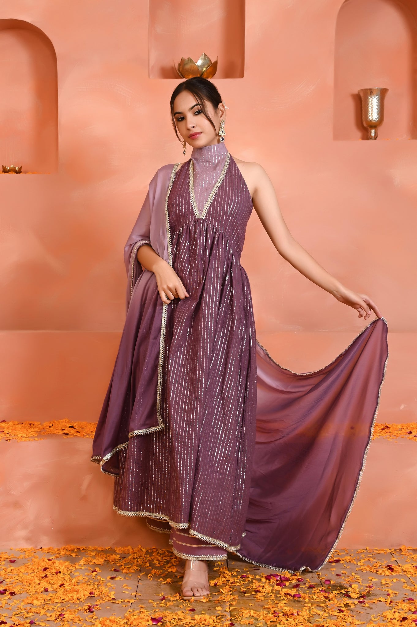Inika halterneck kurta set