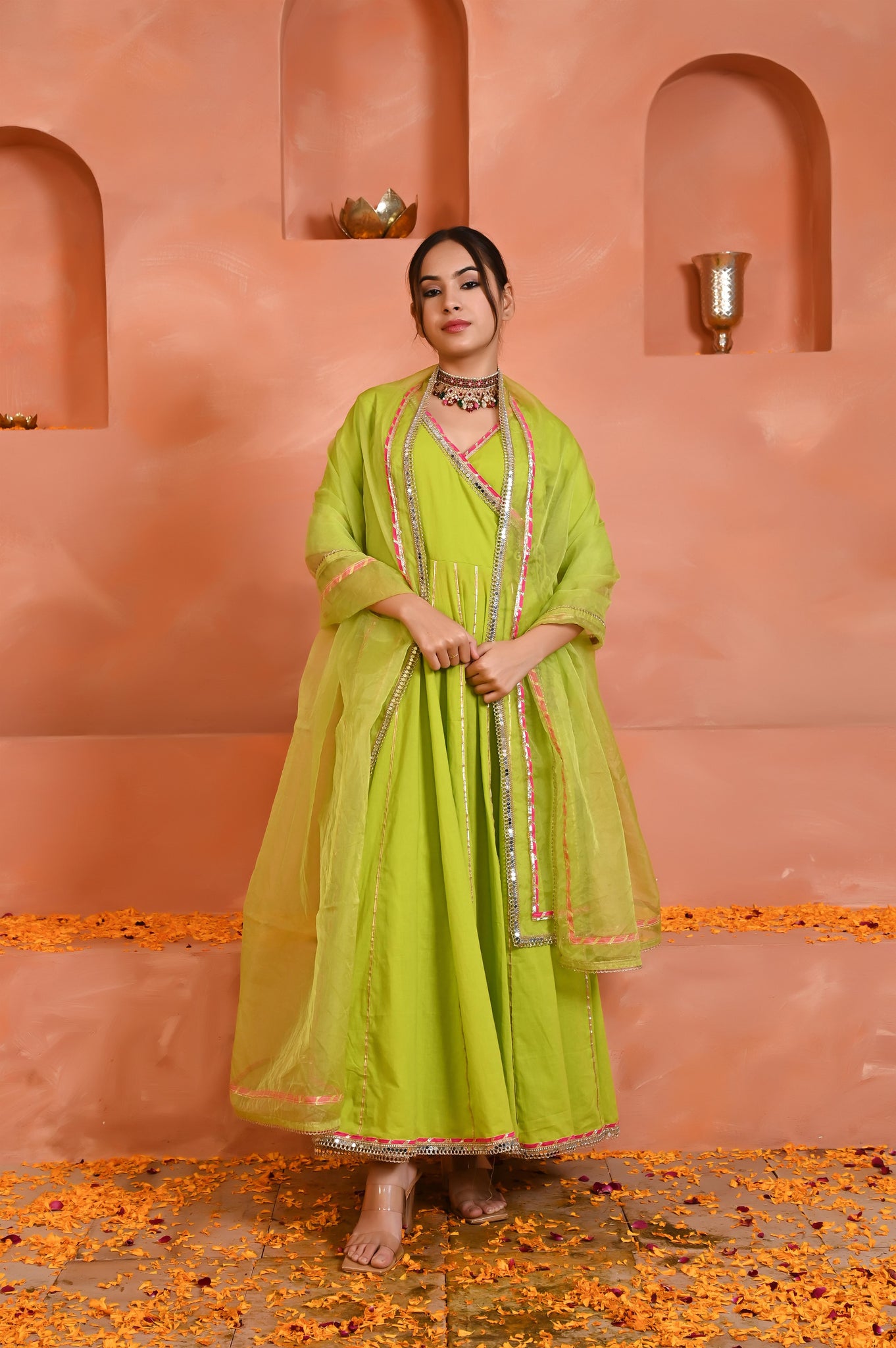 Lavanya cotton anarkali set