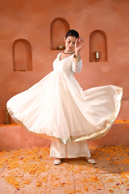 Warisha chanderi anarkali set