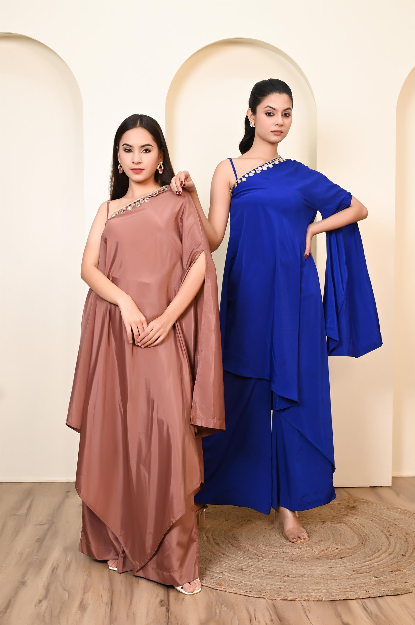 Manya one shoulder kaftan set