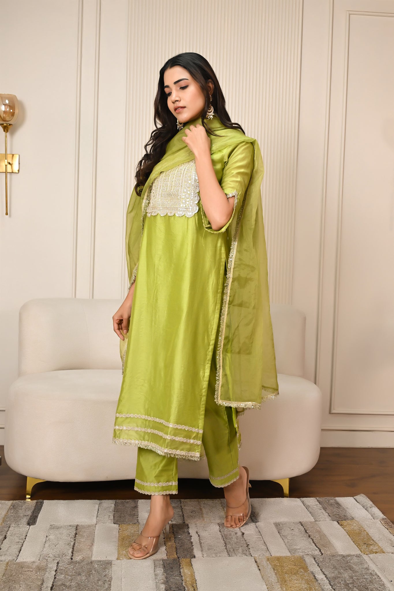 Marvika chanderi suit set