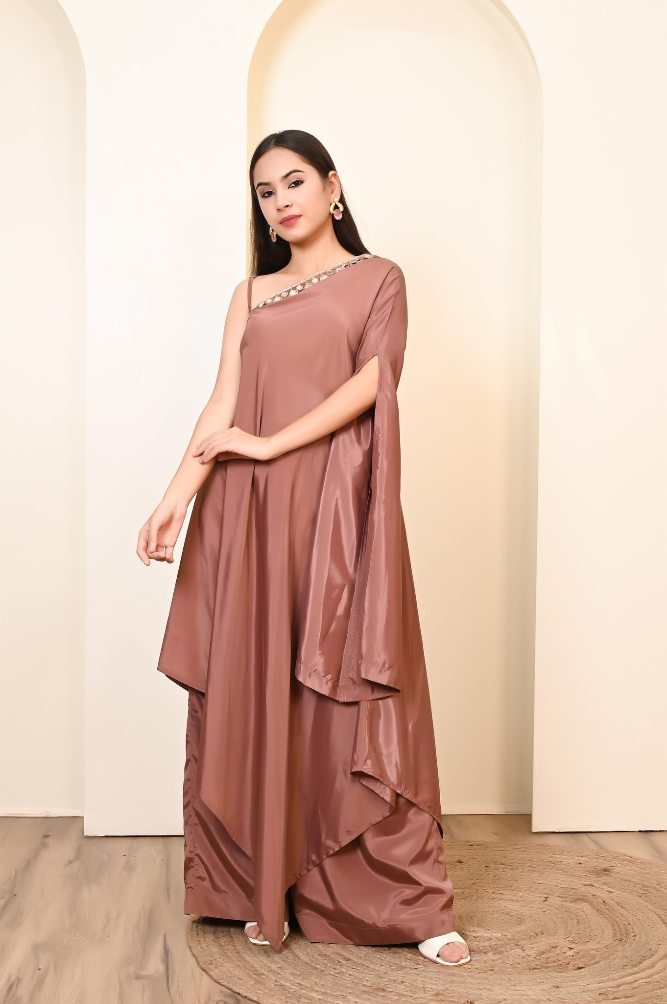 Manya one shoulder kaftan set