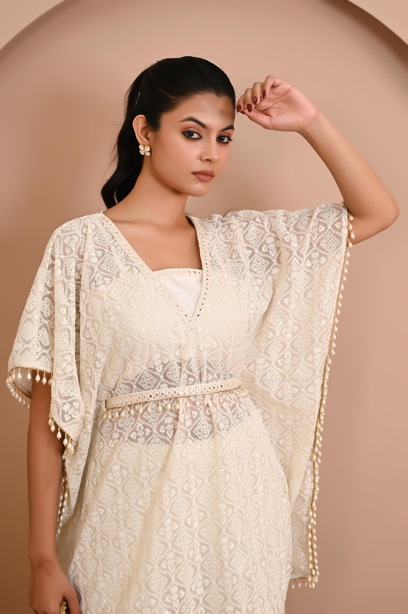 Nitya embroidered kaftan set