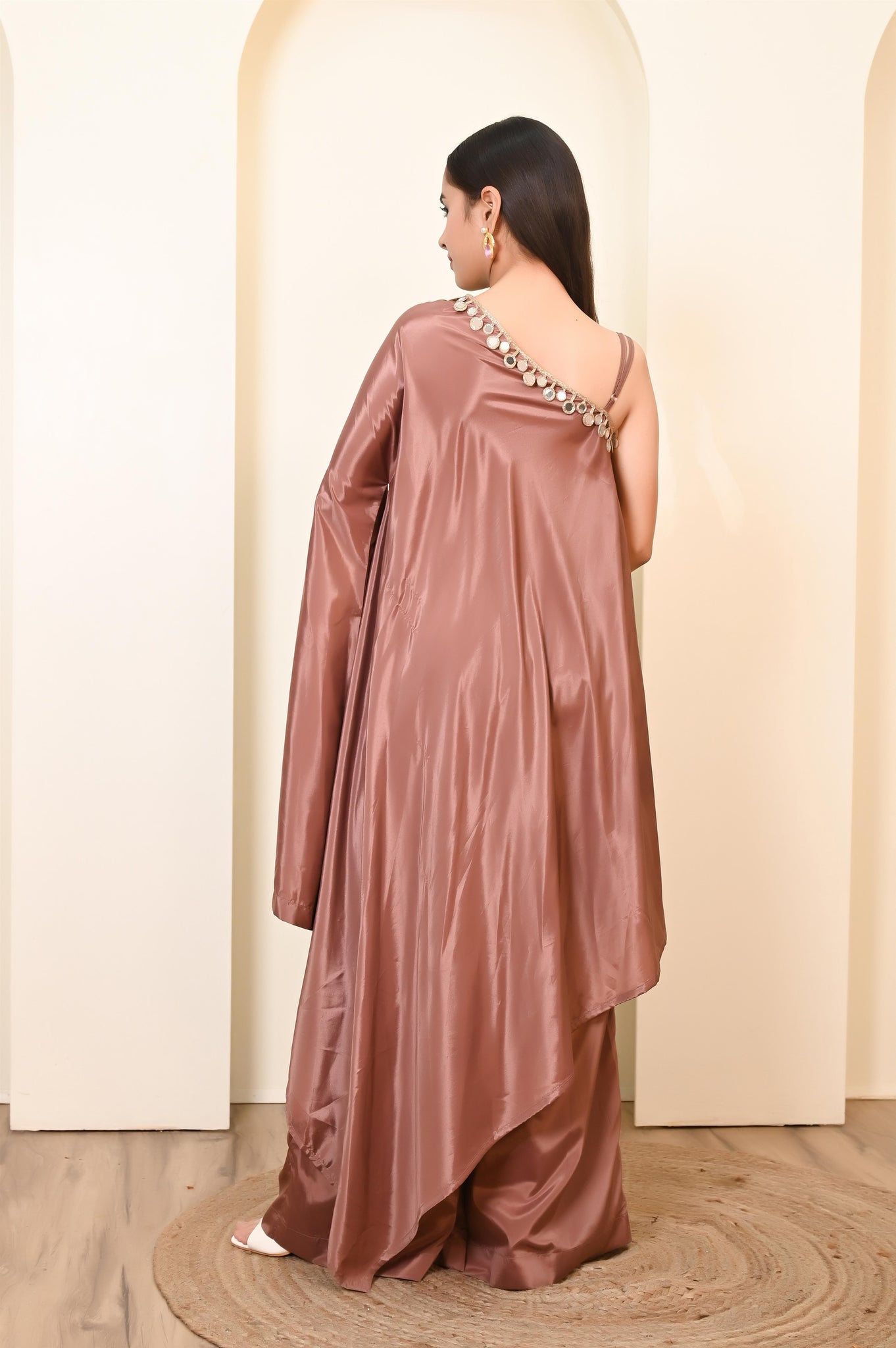 Manya one shoulder kaftan set