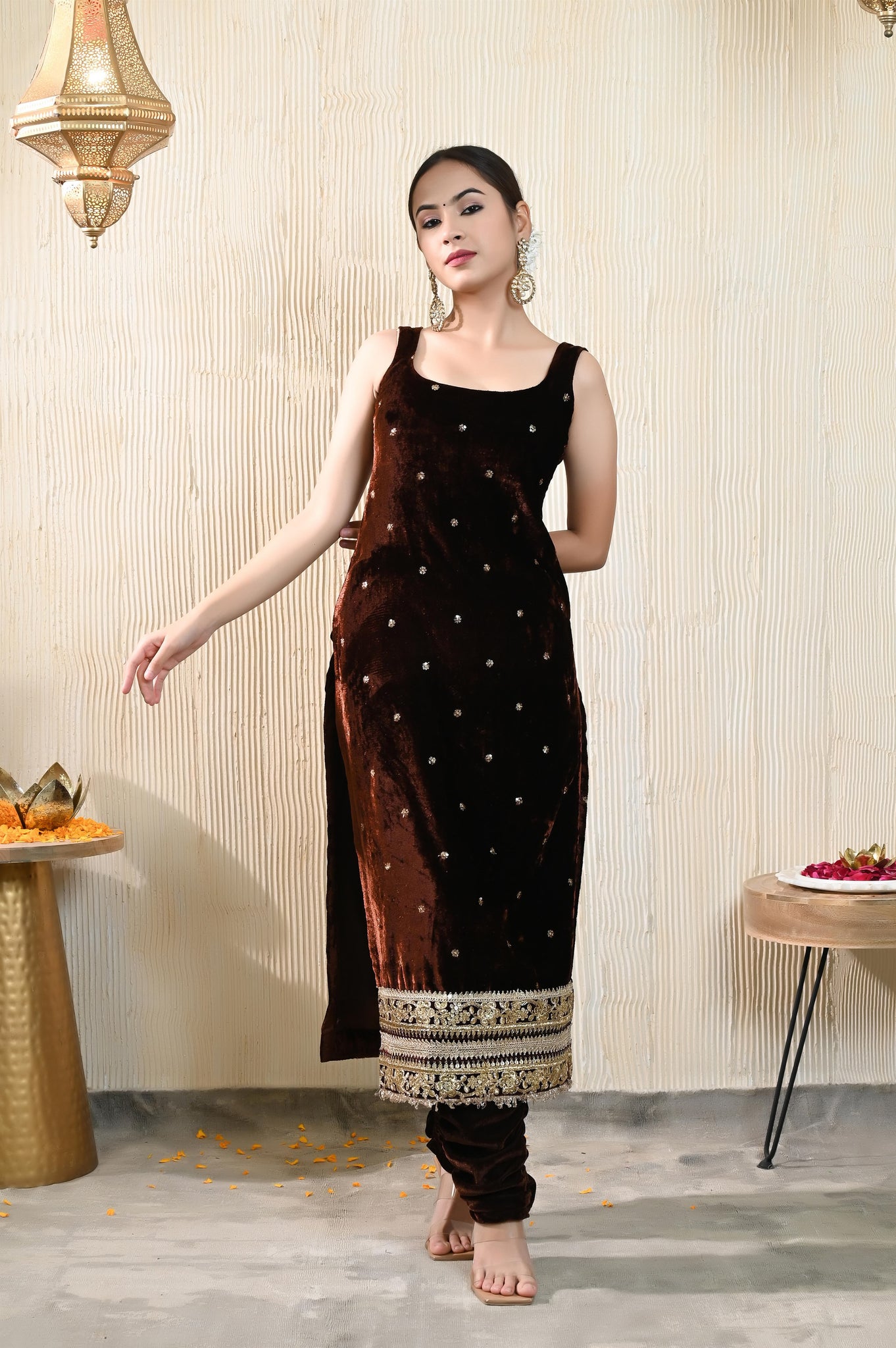 Aashvi velvet kurta set