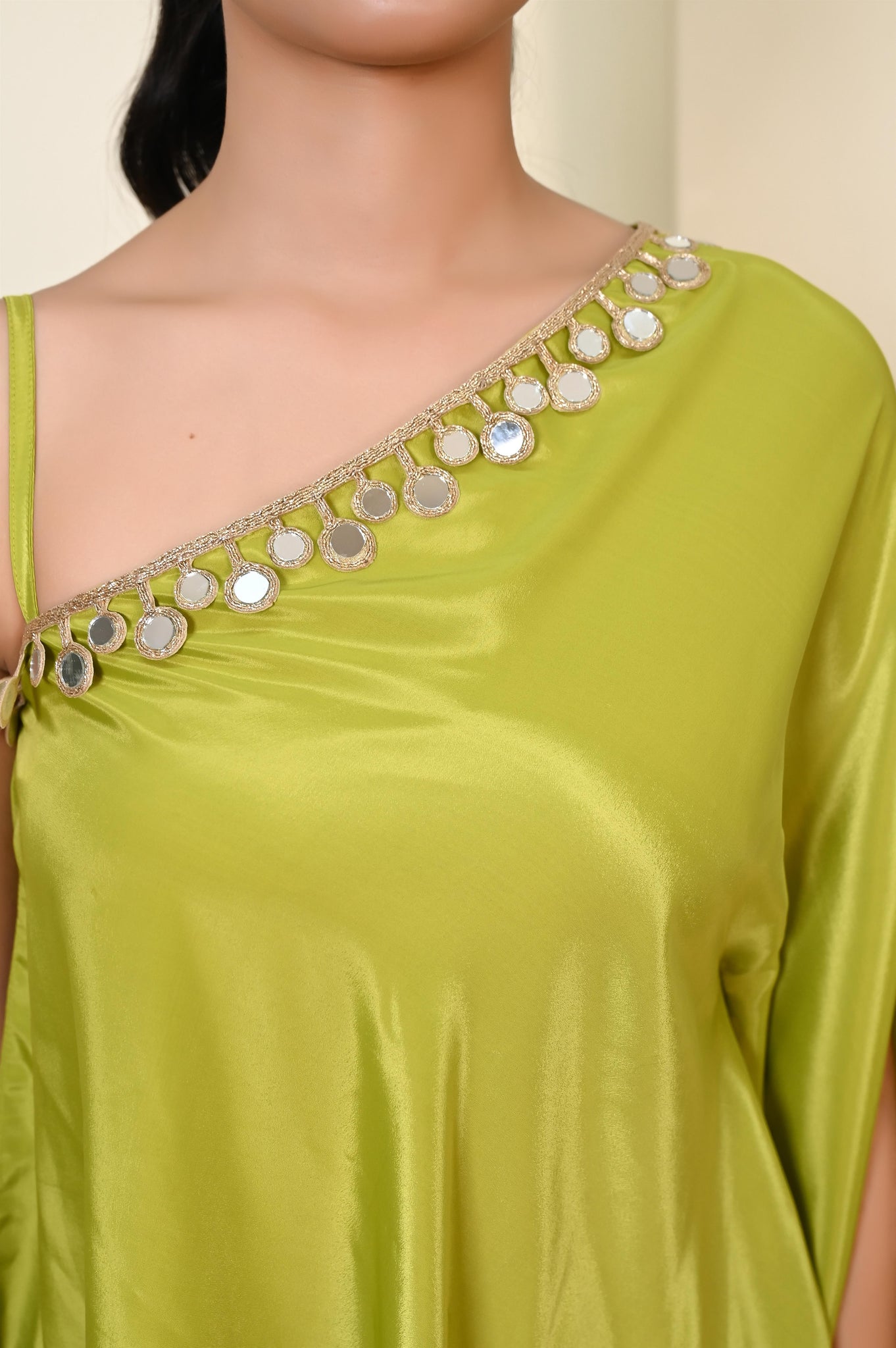 Omya one shoulder kaftan set