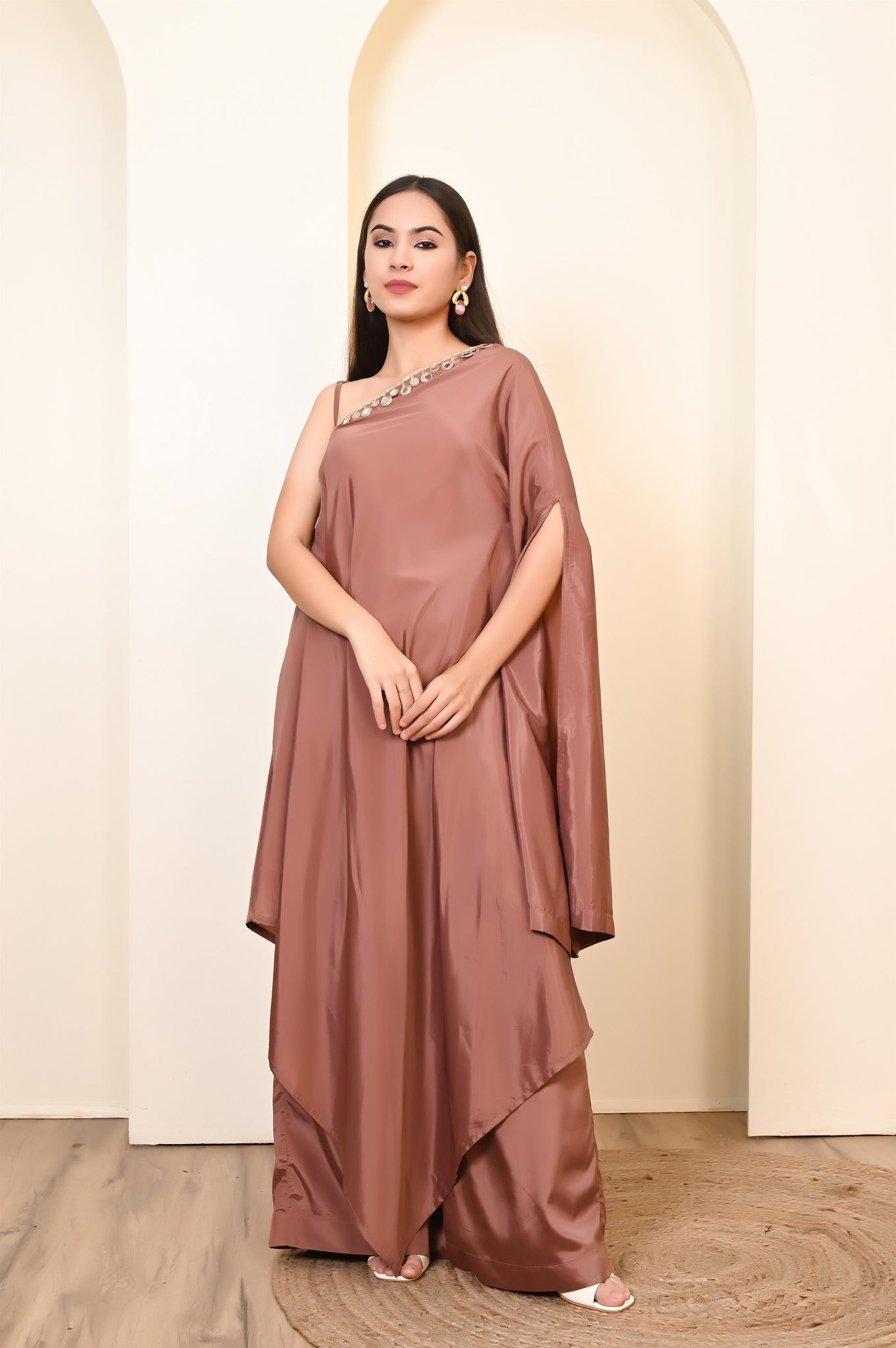 Manya one shoulder kaftan set