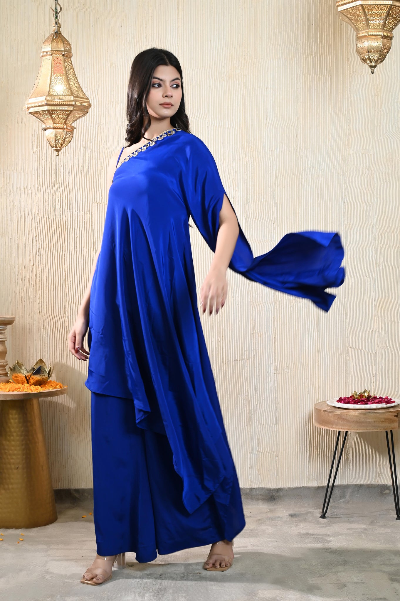 Ananya one shoulder kaftan set