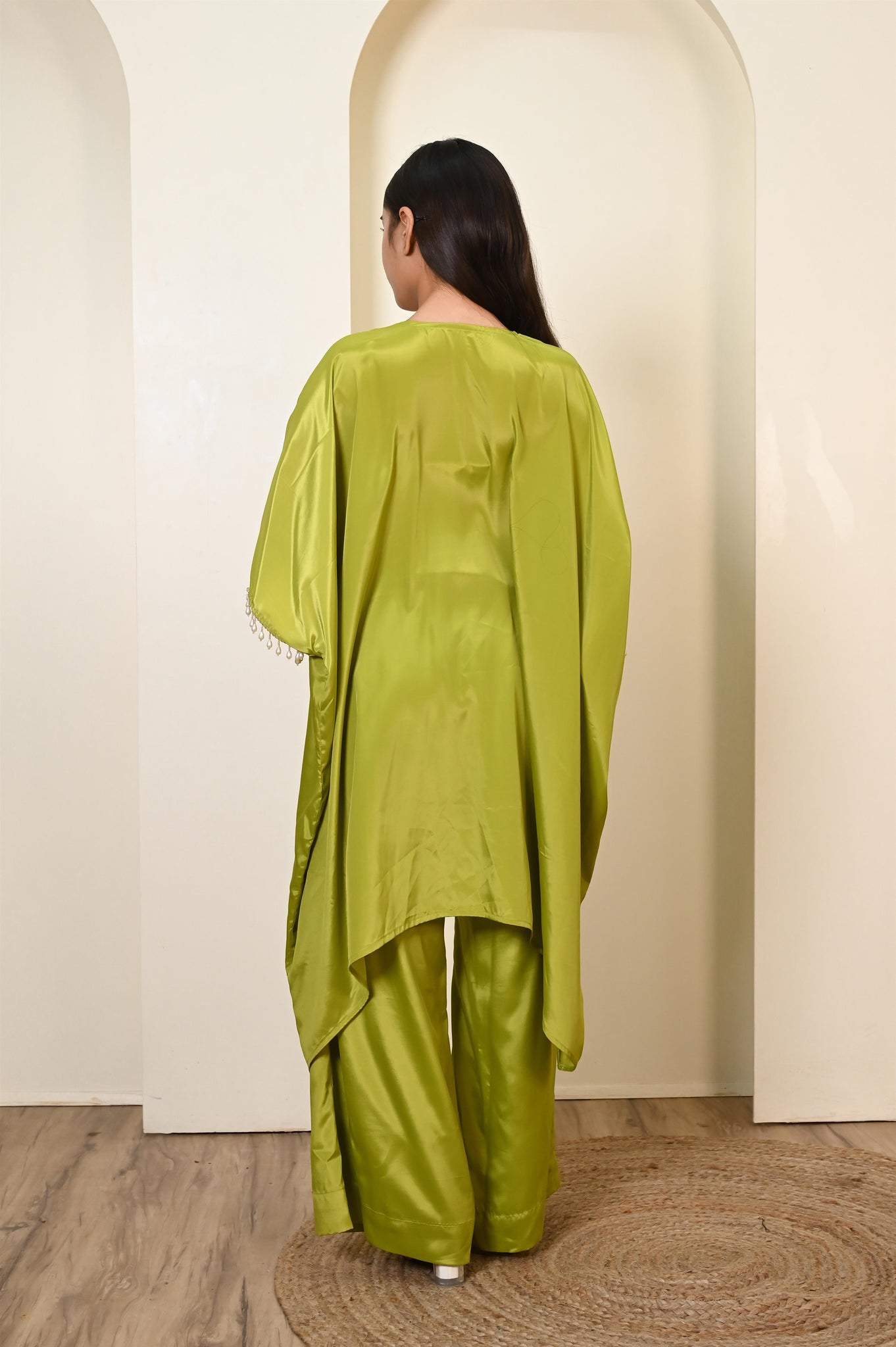 Jiya green kaftan set